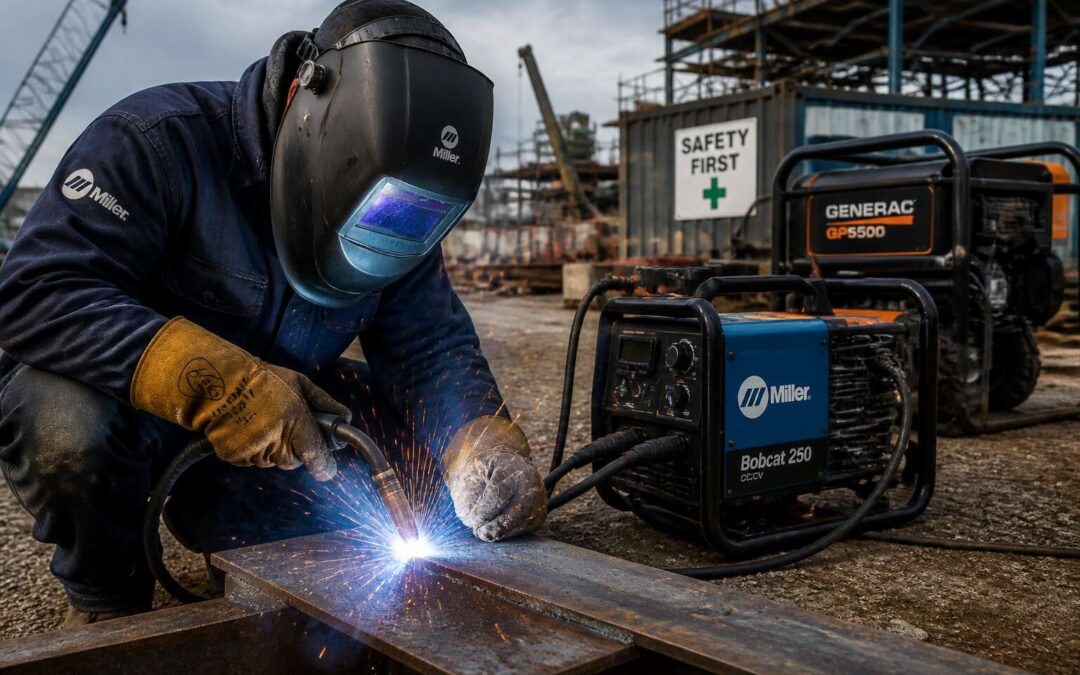 Welders with generators provide portable power for on site welding.