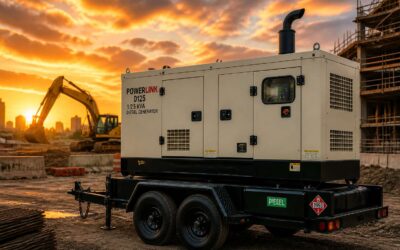 Trailer mounted diesel generators power your job site.